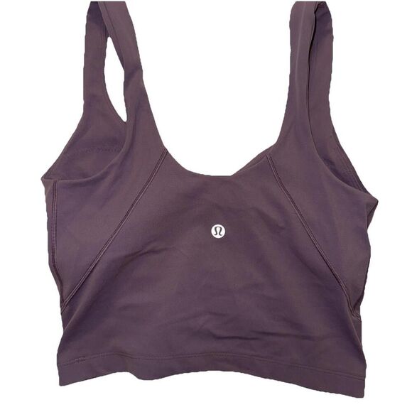 LULULEMON Align Crop tank top light support A/B cup Purple Ash Sz4 Read Nulu - Picture 2 of 6